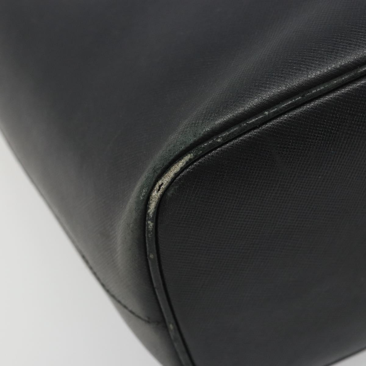 Salvatore Ferragamo Gancini Tote Bag Leather Black Gold Auth 187416