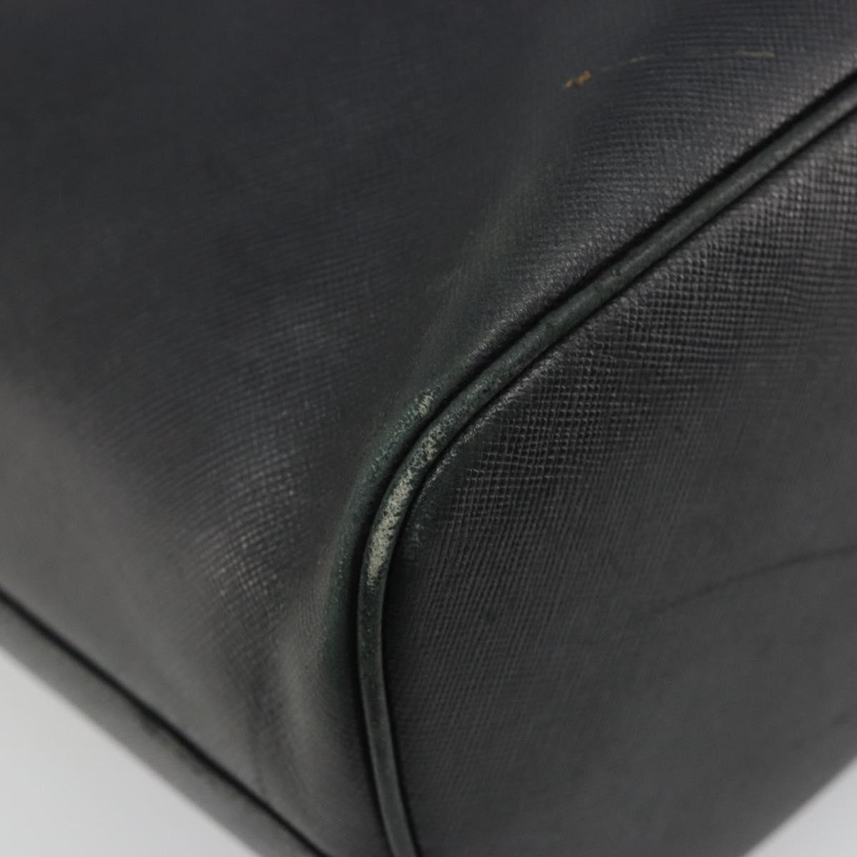 Salvatore Ferragamo Gancini Tote Bag Leather Black Gold Auth 187416