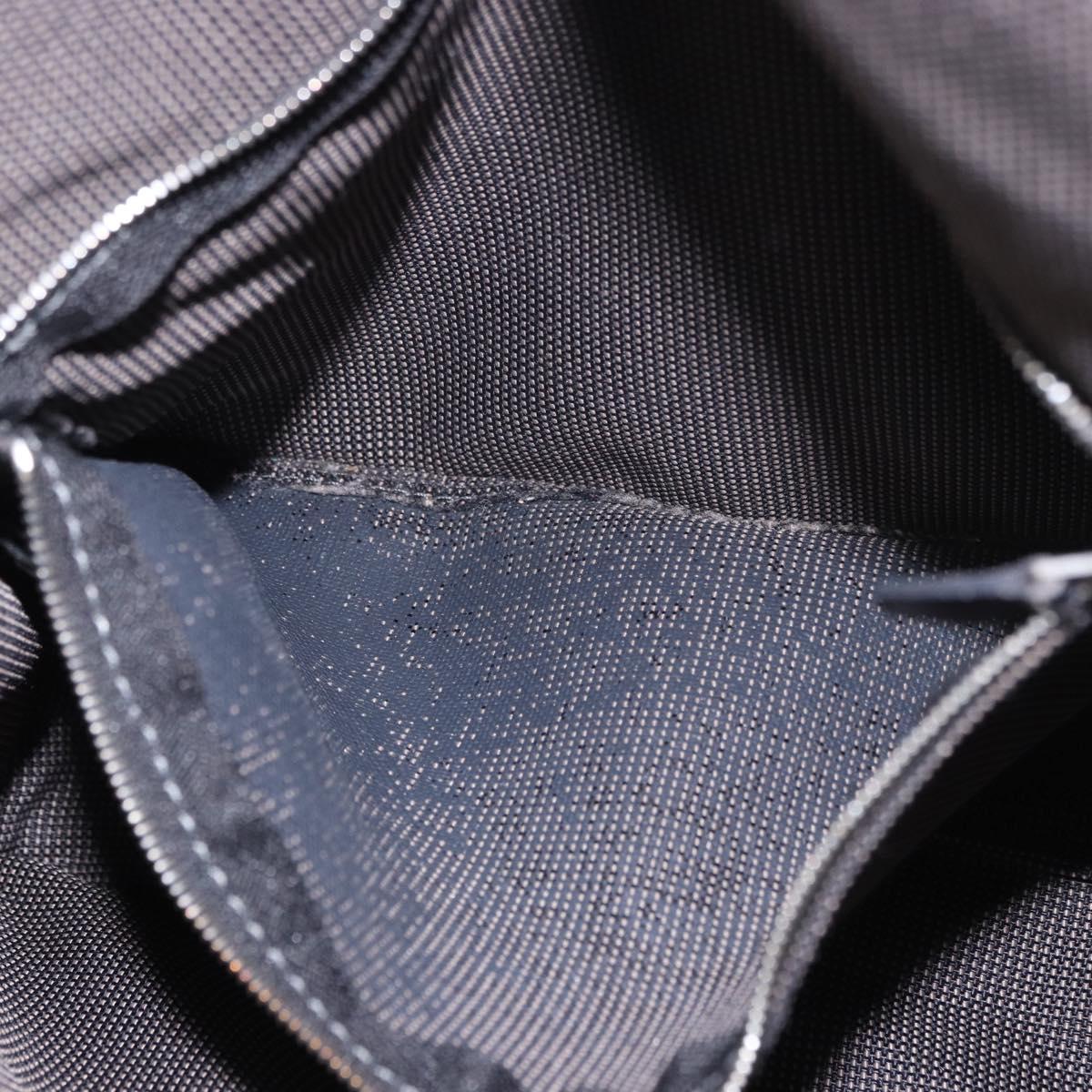 HERMES Fourre Tout Bassas PM Shoulder Bag Canvas Gray Silver Auth 187421A