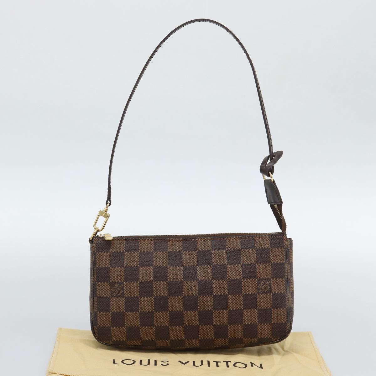 LOUIS VUITTON Damier Ebene Pochette Accessoires Pouch N41206 LV Auth 187423V