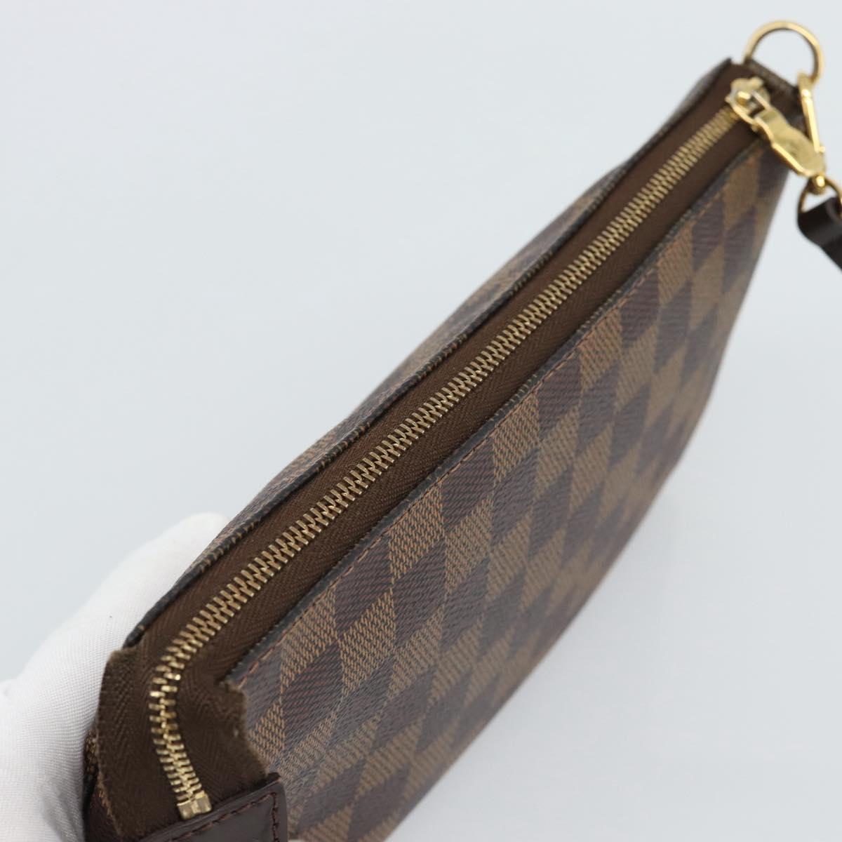 LOUIS VUITTON Damier Ebene Pochette Accessoires Pouch N41206 LV Auth 187423V