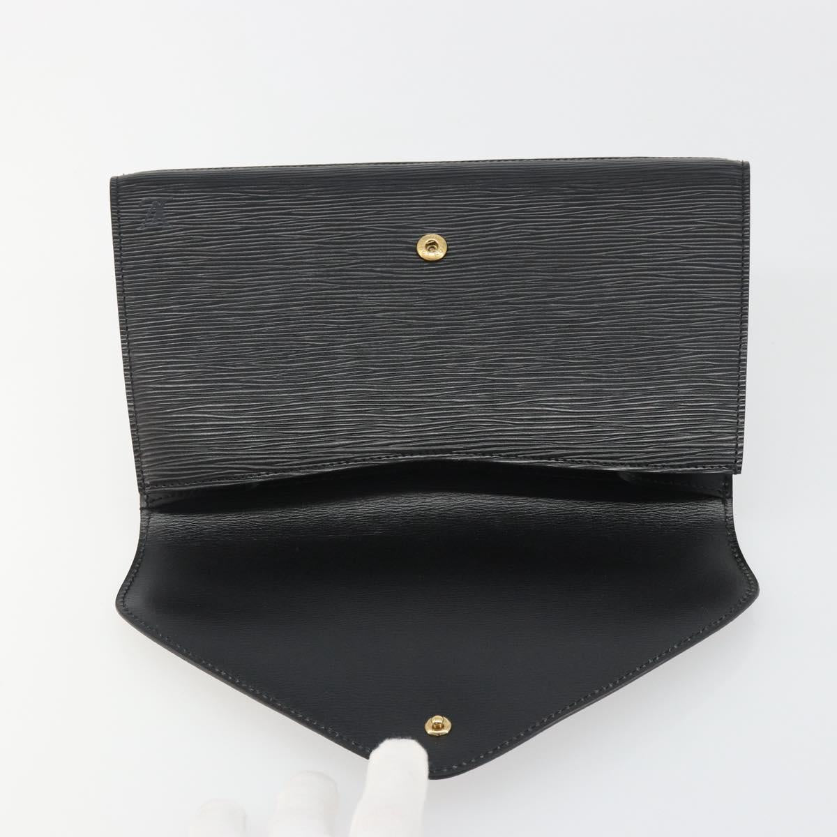 LOUIS VUITTON Epi Art Deco Clutch Bag Black M52632 LV Auth 187431A