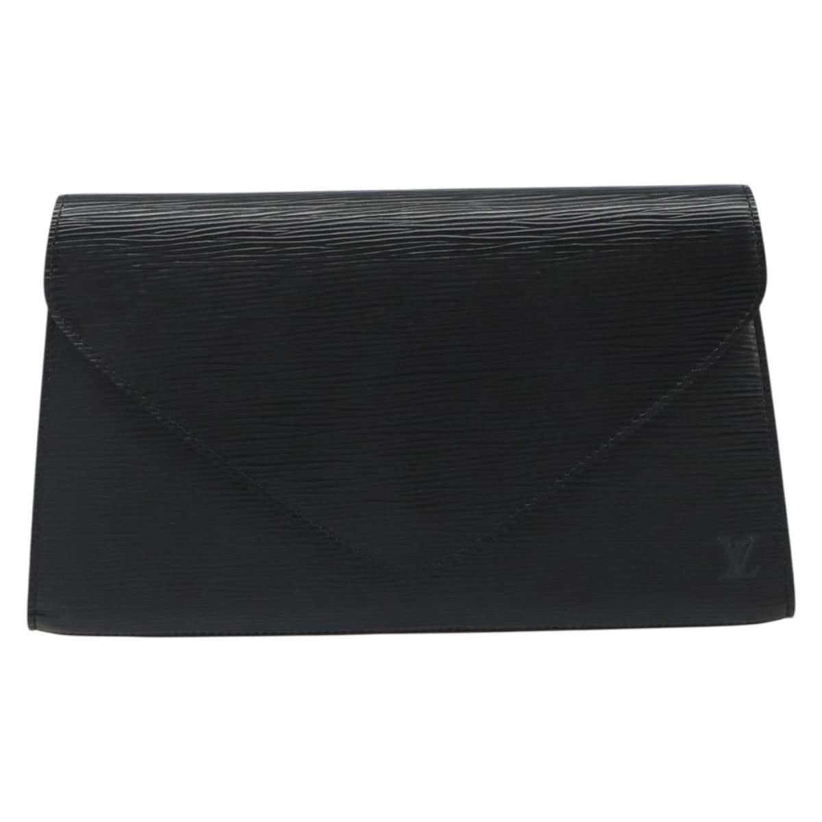 LOUIS VUITTON Epi Art Deco Clutch Bag Black M52632 LV Auth 187431A