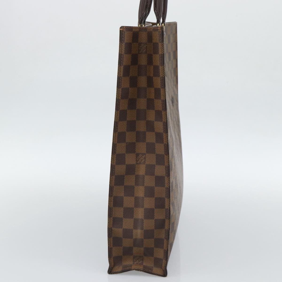 LOUIS VUITTON Damier Ebene Sac Plat Hand Bag N51140 LV Auth 187439