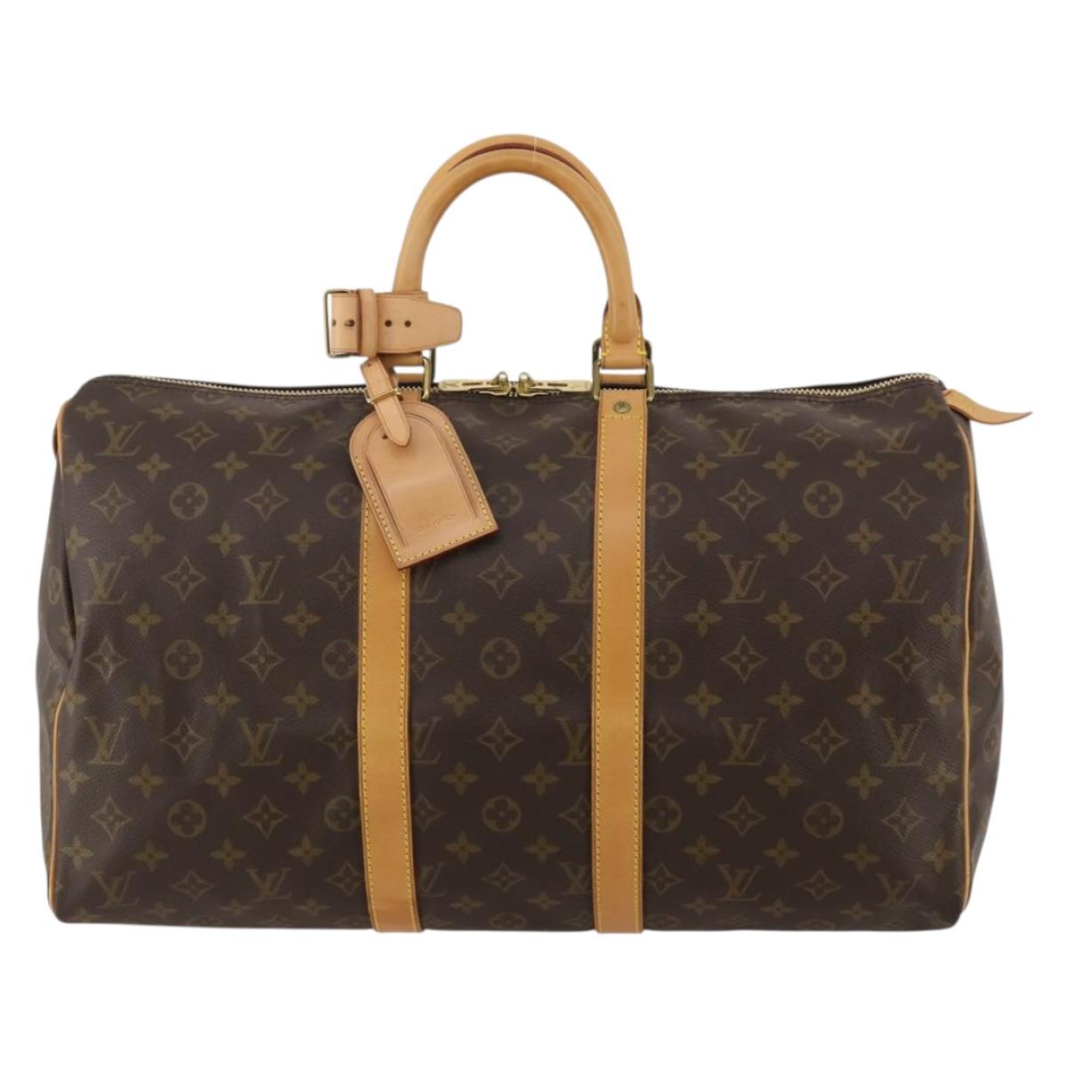 LOUIS VUITTON Monogram Keepall 45 Boston Bag M41428 LV Auth 187452V