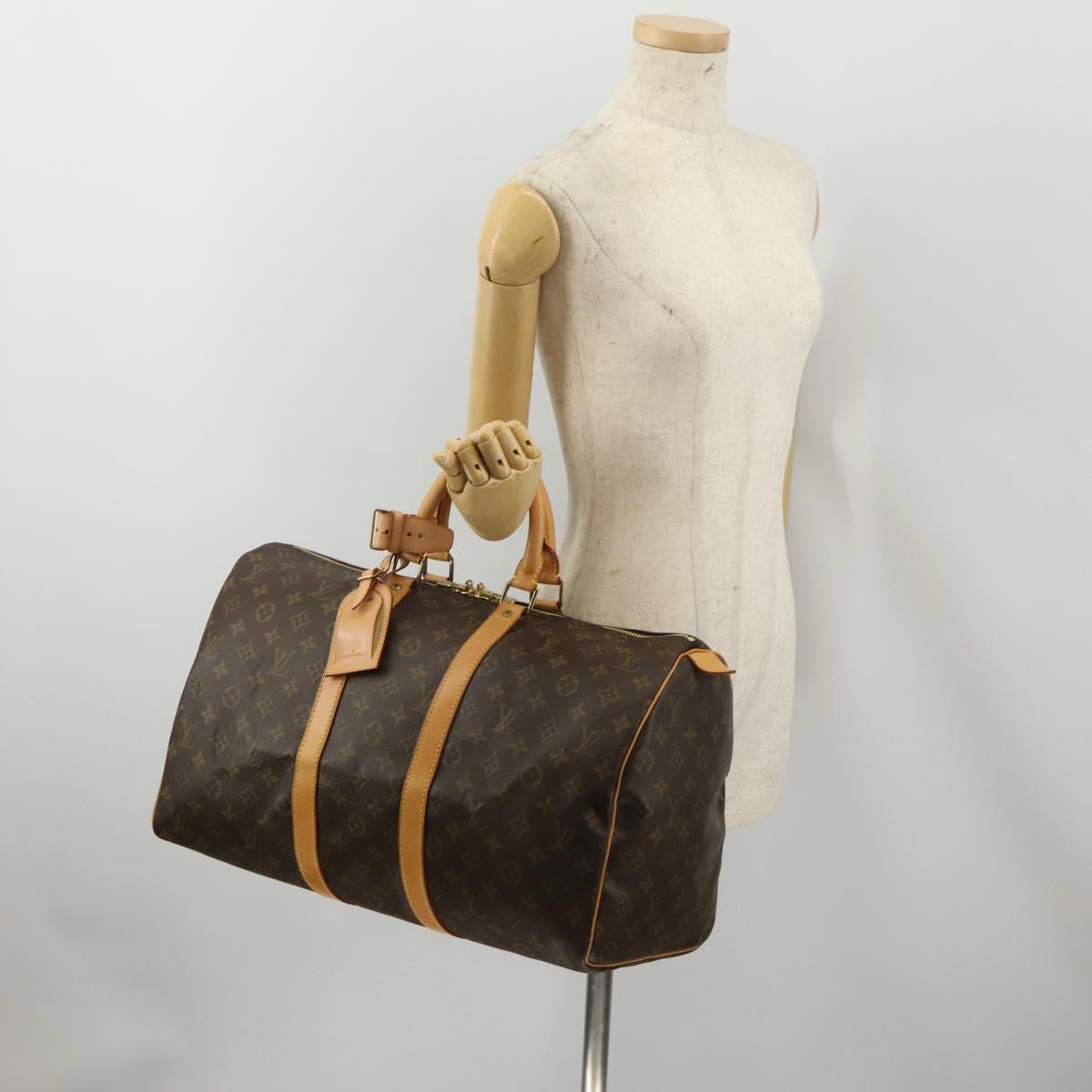 LOUIS VUITTON Monogram Keepall 45 Boston Bag M41428 LV Auth 187452V