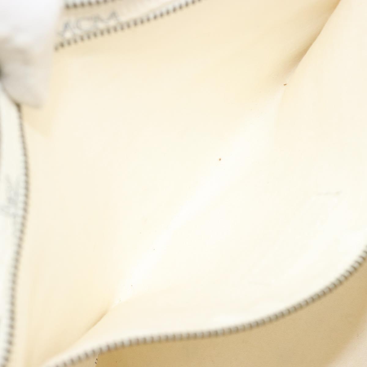 MCM Vicetos Logogram Tote Bag PVC Leather White Auth 187455