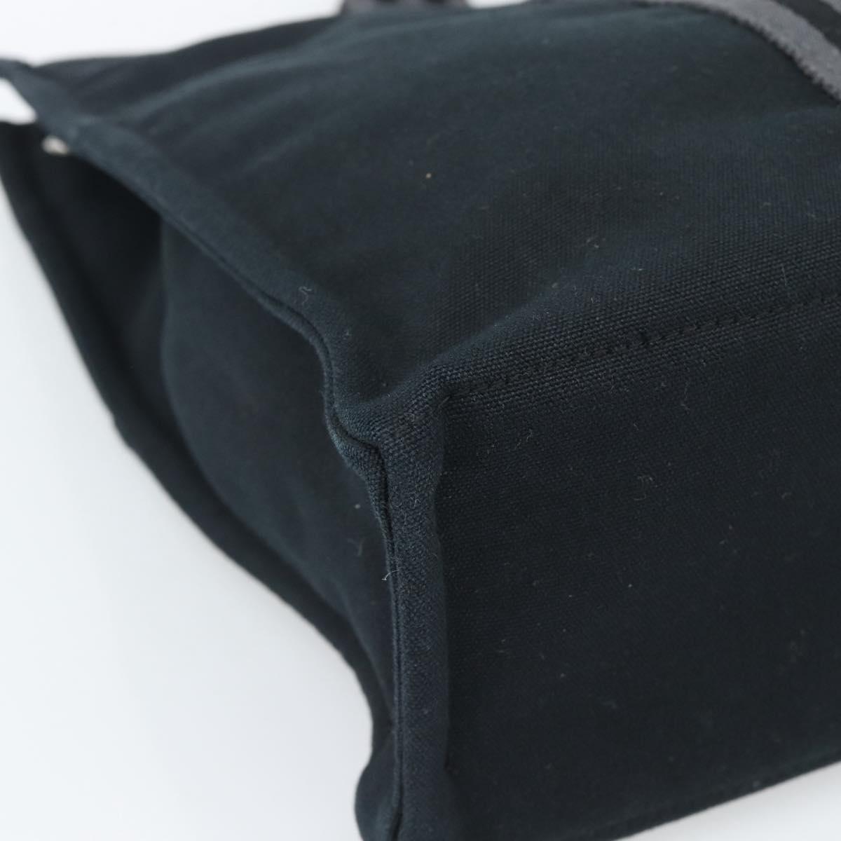 HERMES Fourre Tout GM Hand Bag Canvas Black Silver Auth 187459V