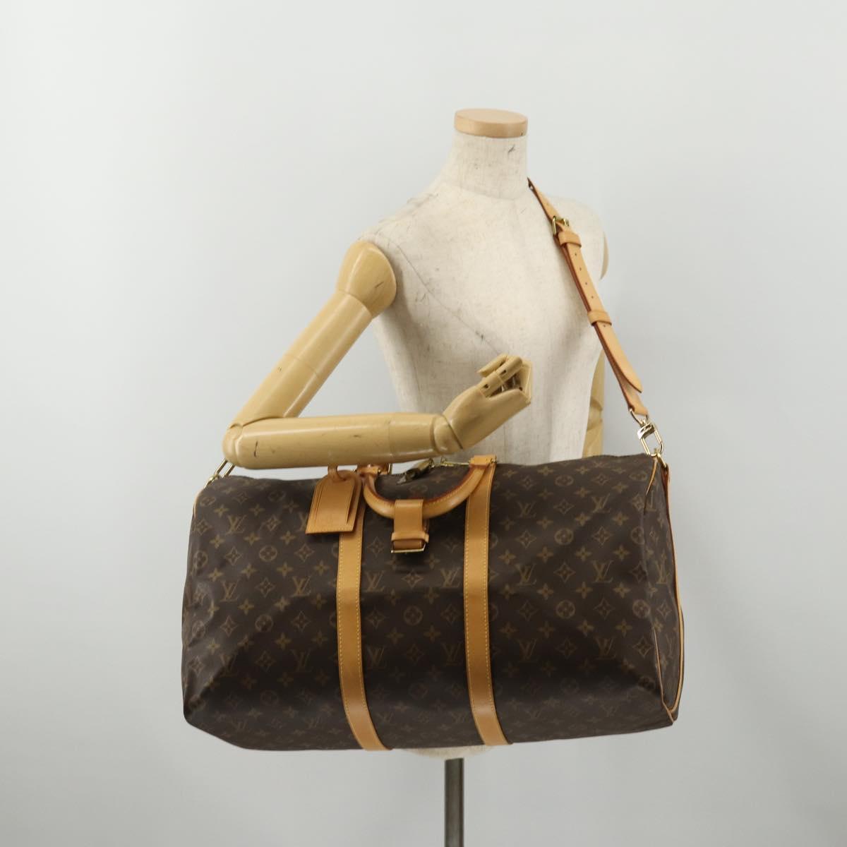LOUIS VUITTON Monogram Keepall Bandouliere 50 Boston Bag M41416 LV Auth 187461V