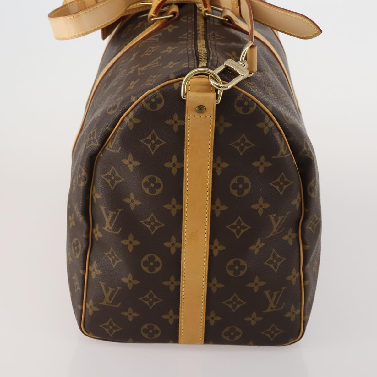 LOUIS VUITTON Monogram Keepall Bandouliere 50 Boston Bag M41416 LV Auth 187461V