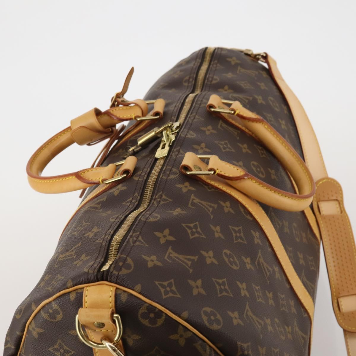 LOUIS VUITTON Monogram Keepall Bandouliere 50 Boston Bag M41416 LV Auth 187461V