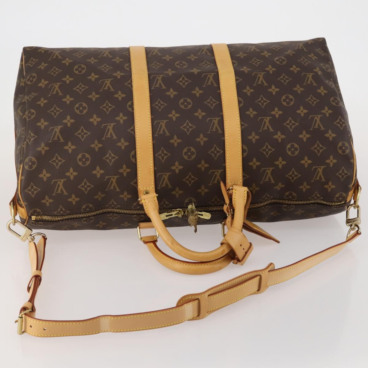 LOUIS VUITTON Monogram Keepall Bandouliere 50 Boston Bag M41416 LV Auth 187461V