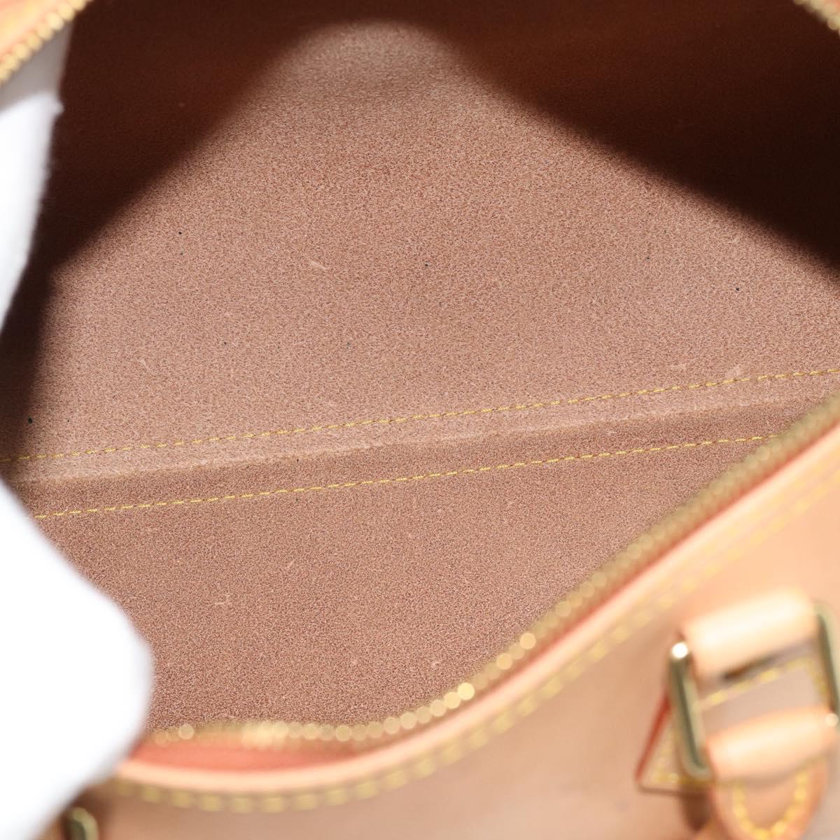 LOUIS VUITTON Nomad leather Speedy 30 Hand Bag Beige M85392 LV Auth 187464SAV