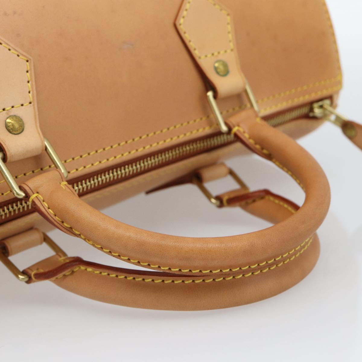 LOUIS VUITTON Nomad leather Speedy 30 Hand Bag Beige M85392 LV Auth 187464SAV