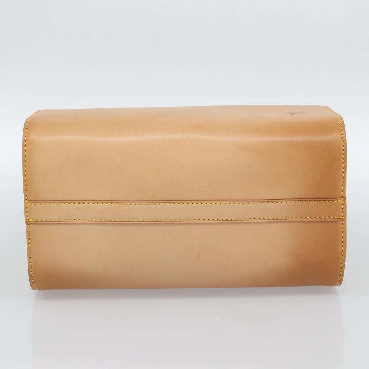 LOUIS VUITTON Nomad leather Speedy 30 Hand Bag Beige M85392 LV Auth 187464SAV