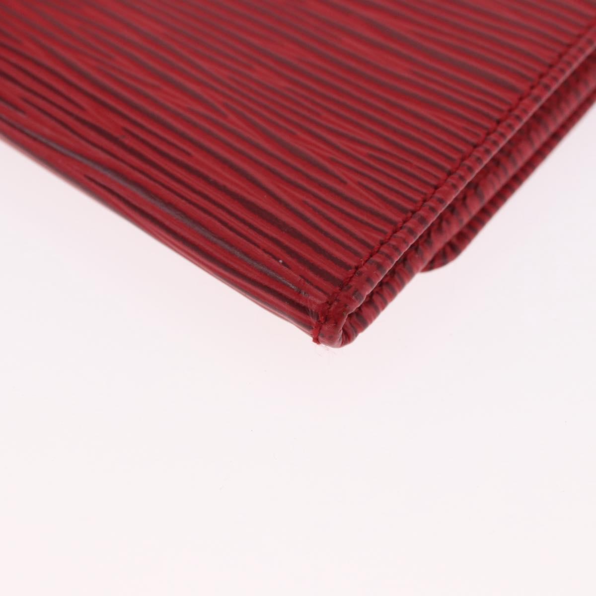 LOUIS VUITTON Epi Wallet 2 Set Red LV Auth 187468A