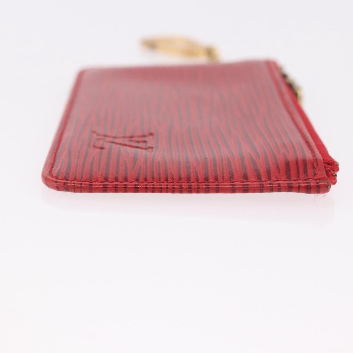 LOUIS VUITTON Epi Wallet 2 Set Red LV Auth 187468A