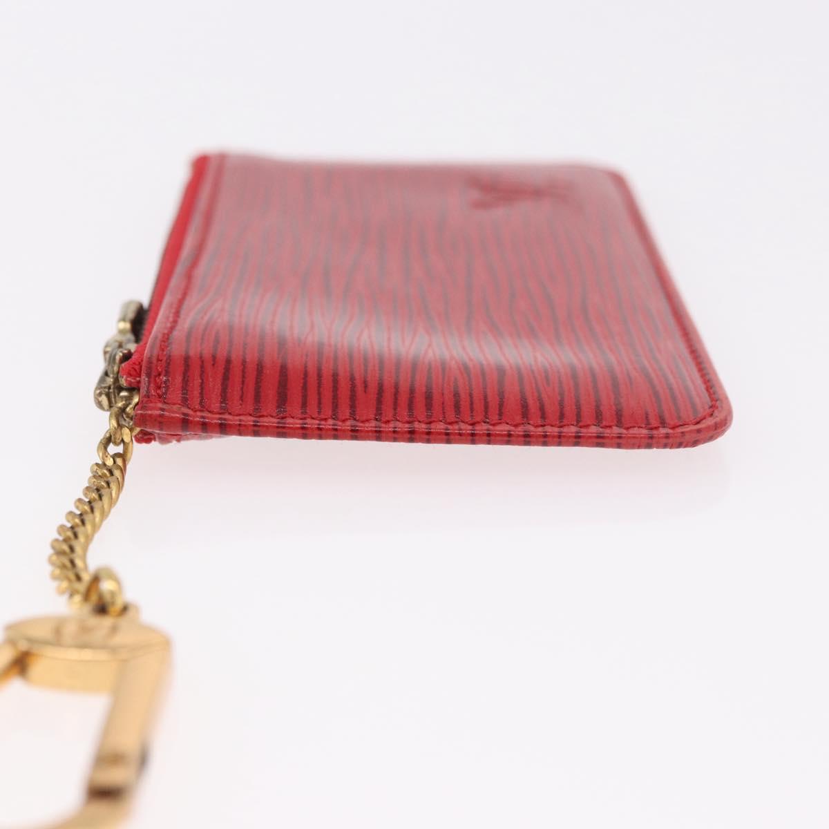 LOUIS VUITTON Epi Wallet 2 Set Red LV Auth 187468A