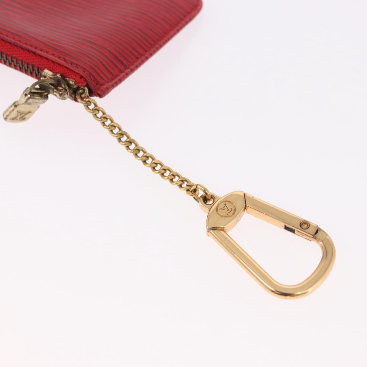 LOUIS VUITTON Epi Wallet 2 Set Red LV Auth 187468A