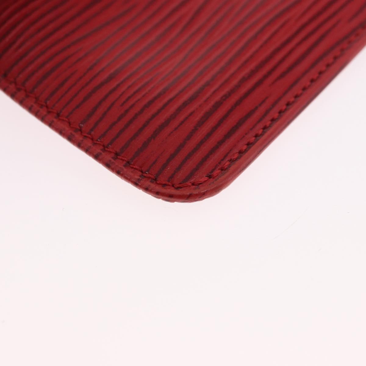 LOUIS VUITTON Epi Wallet 2 Set Red LV Auth 187468A