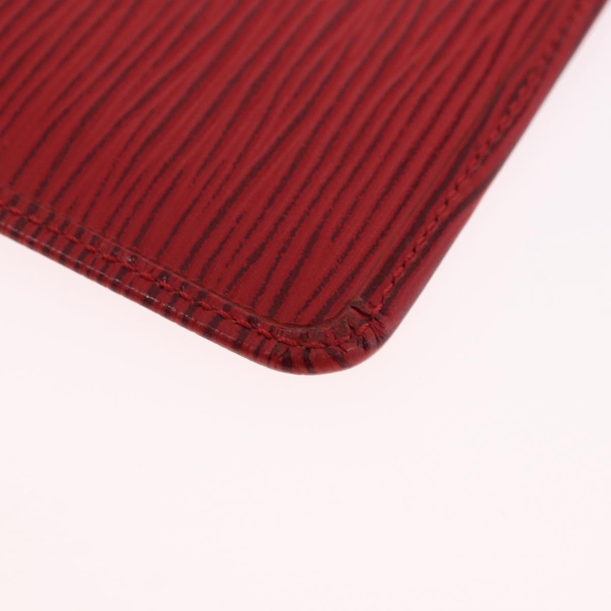 LOUIS VUITTON Epi Wallet 2 Set Red LV Auth 187468A
