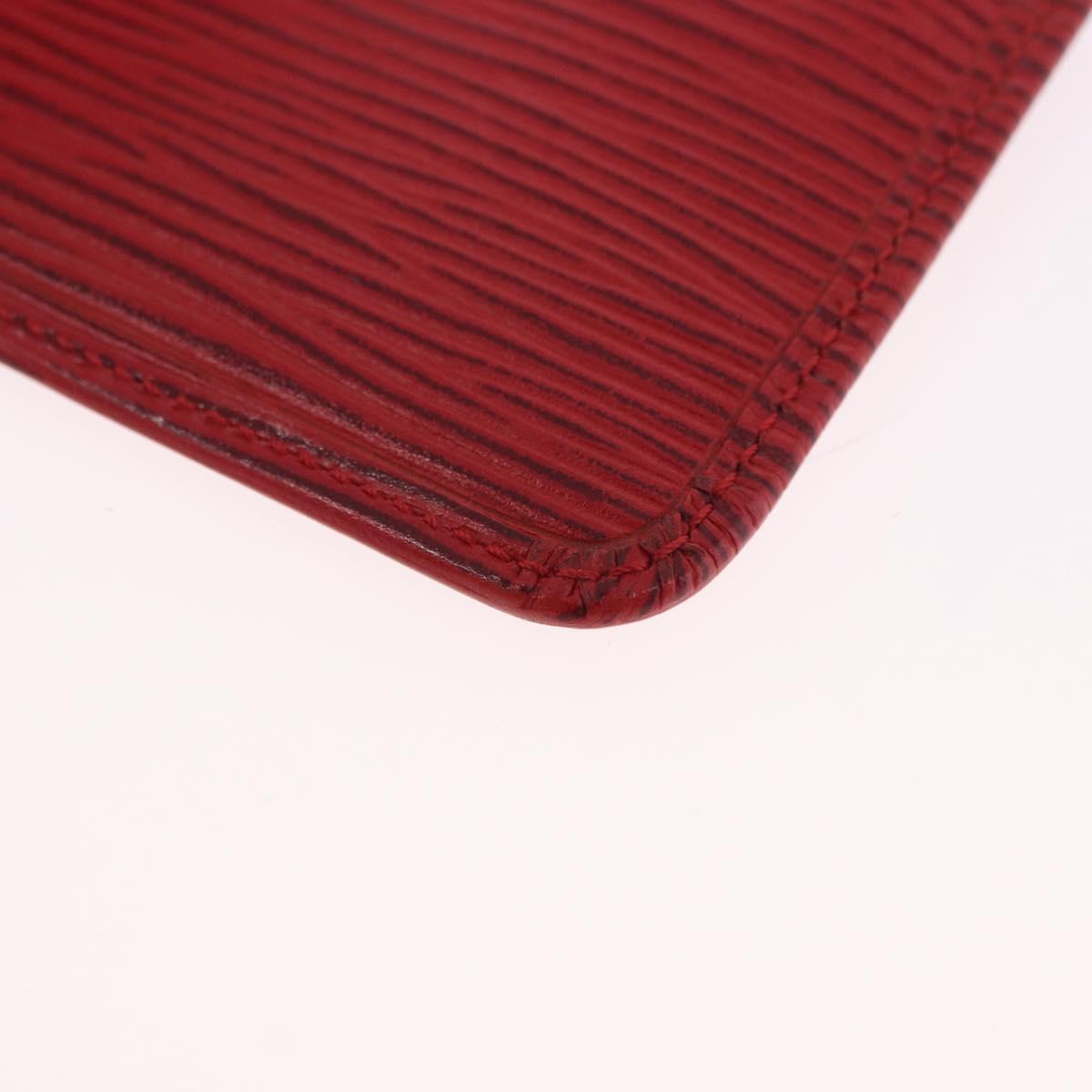 LOUIS VUITTON Epi Wallet 2 Set Red LV Auth 187468A