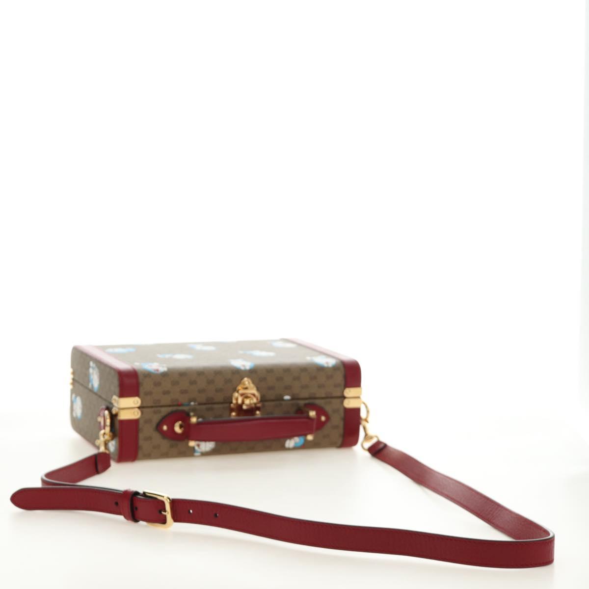 GUCCI Micro GG Supreme Doraemon Attaché Case PVC 2way Beige 633587 Auth 187481SM
