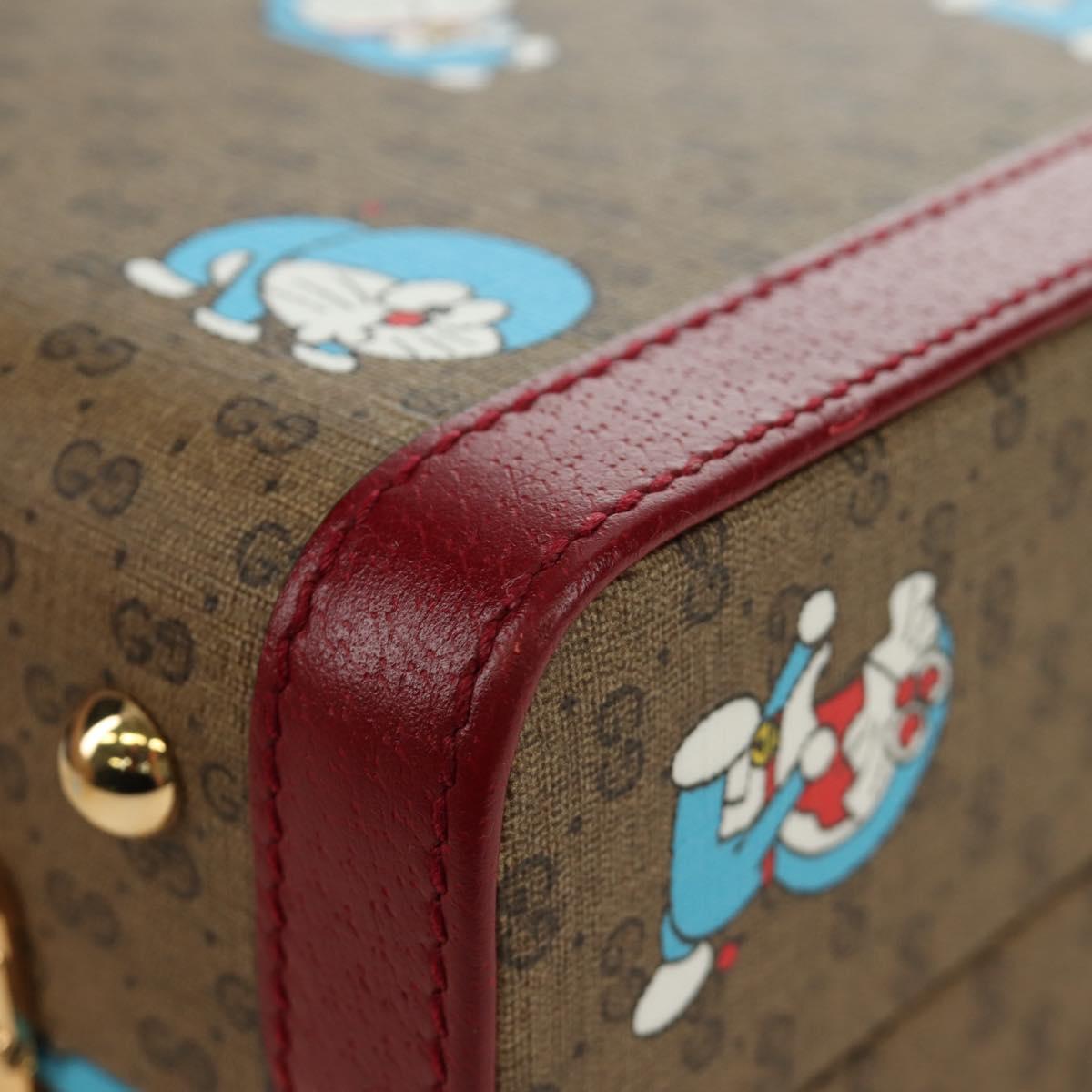 GUCCI Micro GG Supreme Doraemon Attaché Case PVC 2way Beige 633587 Auth 187481SM