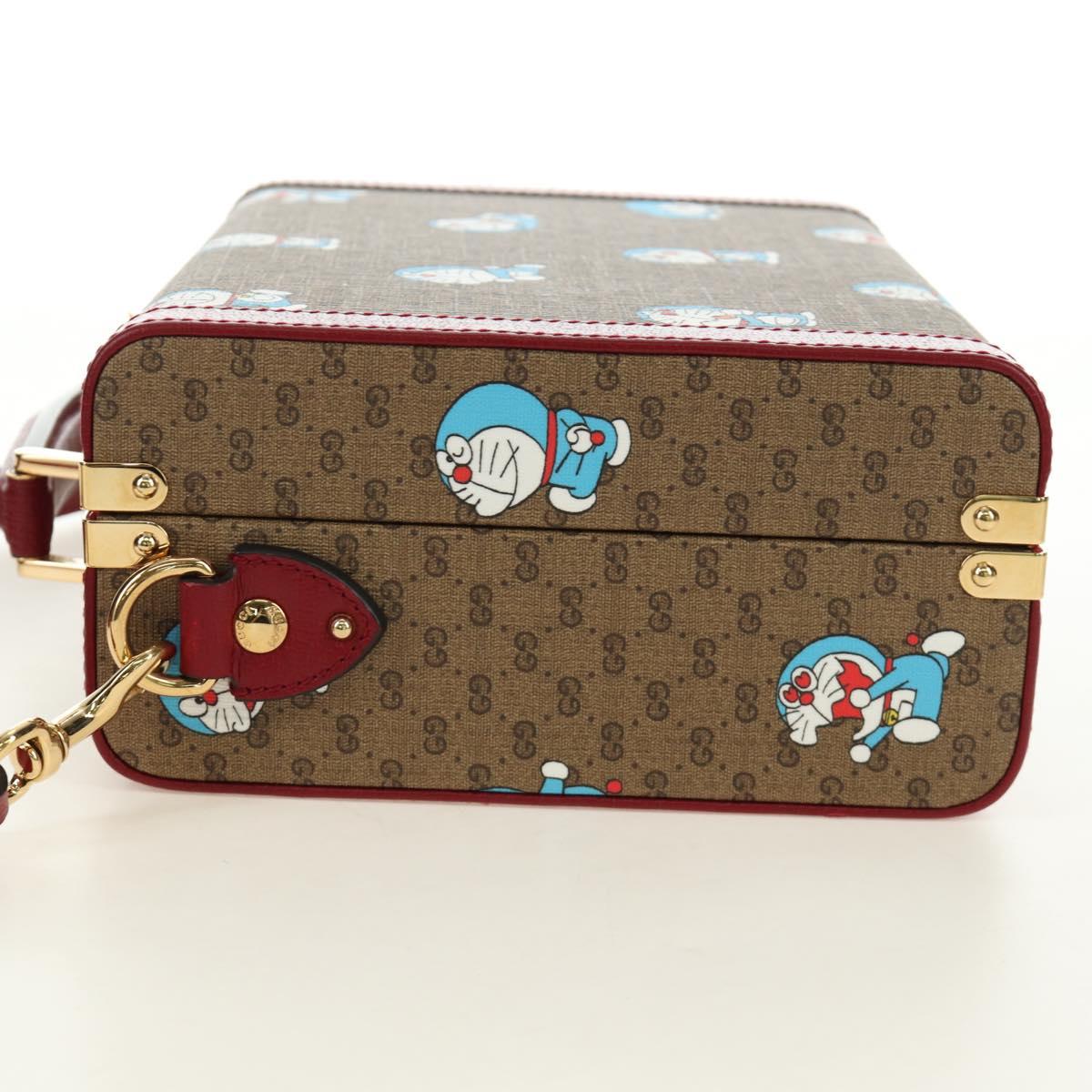 GUCCI Micro GG Supreme Doraemon Attaché Case PVC 2way Beige 633587 Auth 187481SM