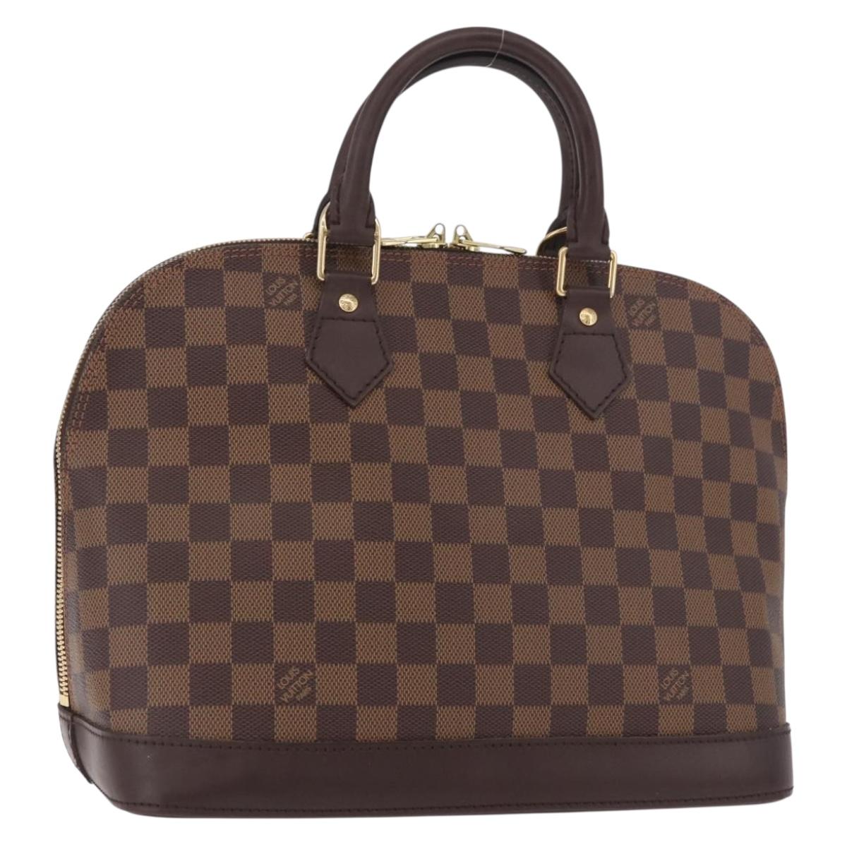 LOUIS VUITTON Damier Ebene Alma Hand Bag N51131 LV Auth 187482V