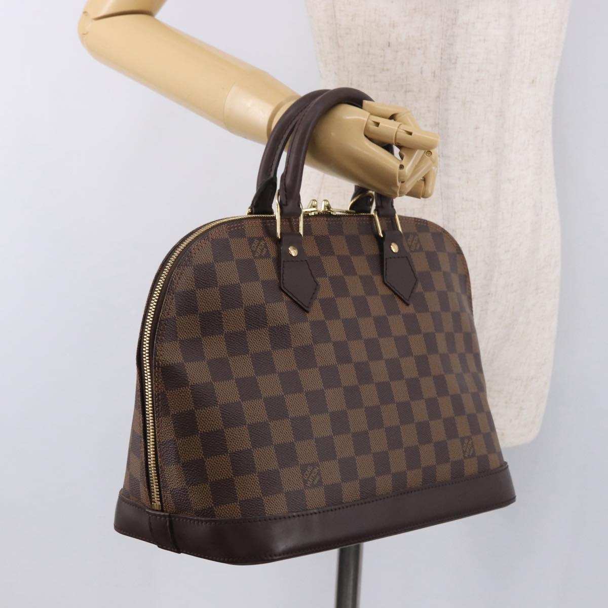 LOUIS VUITTON Damier Ebene Alma Hand Bag N51131 LV Auth 187482V