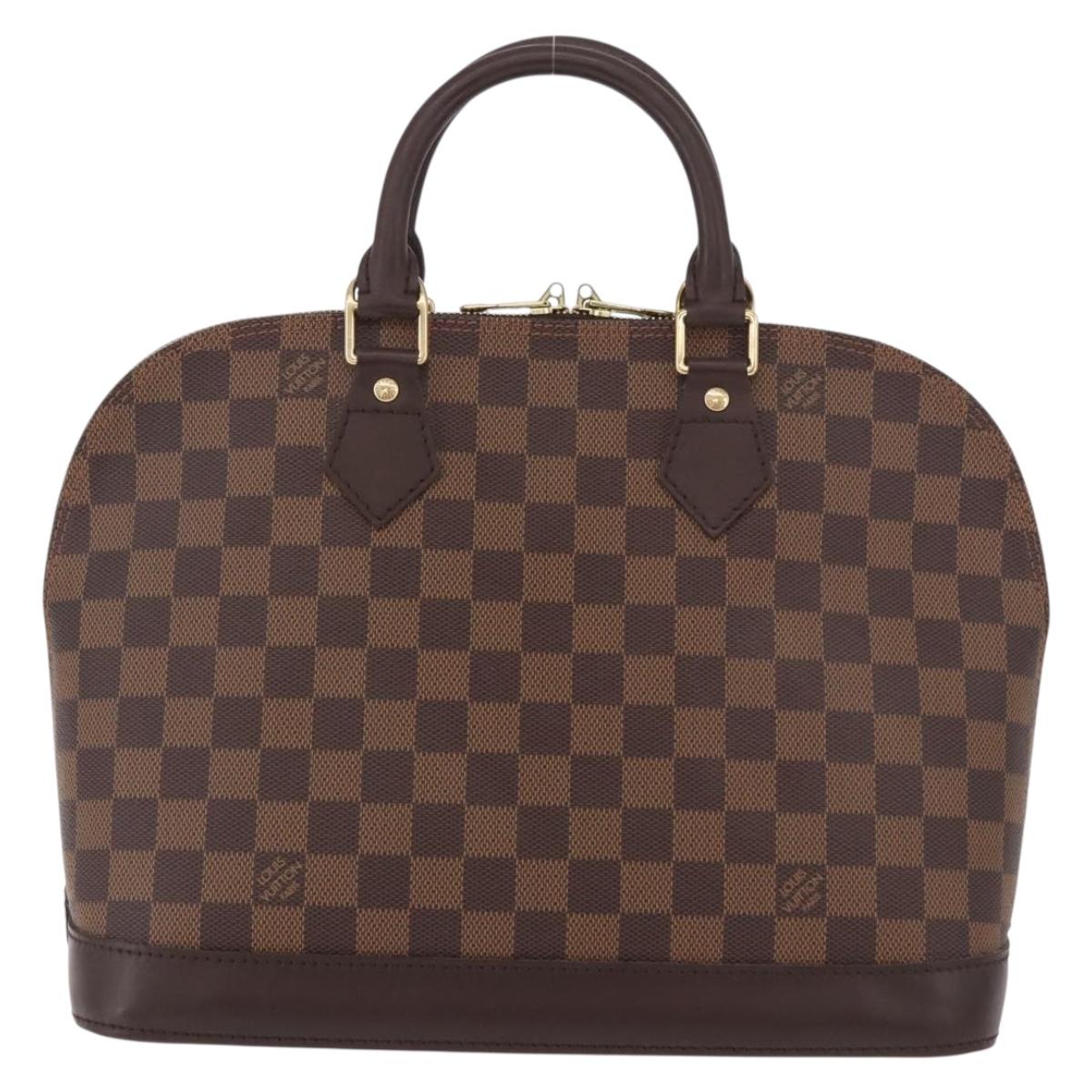 LOUIS VUITTON Damier Ebene Alma Hand Bag N51131 LV Auth 187482V