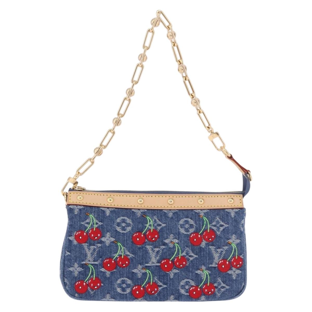 LOUIS VUITTON Monogram Denim Cherry Pochette Accessoires M13994 LV Auth 187483SM