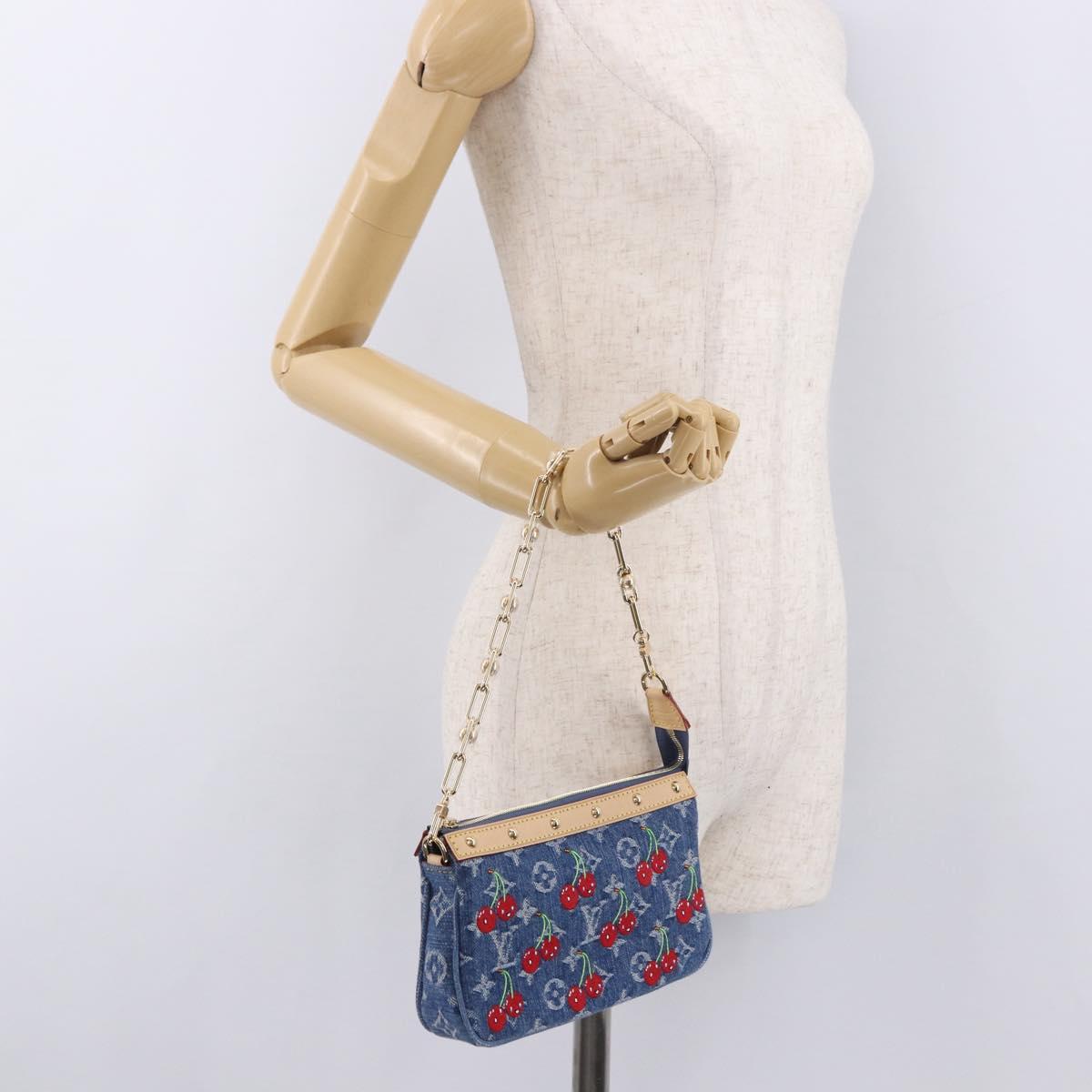LOUIS VUITTON Monogram Denim Cherry Pochette Accessoires M13994 LV Auth 187483SM