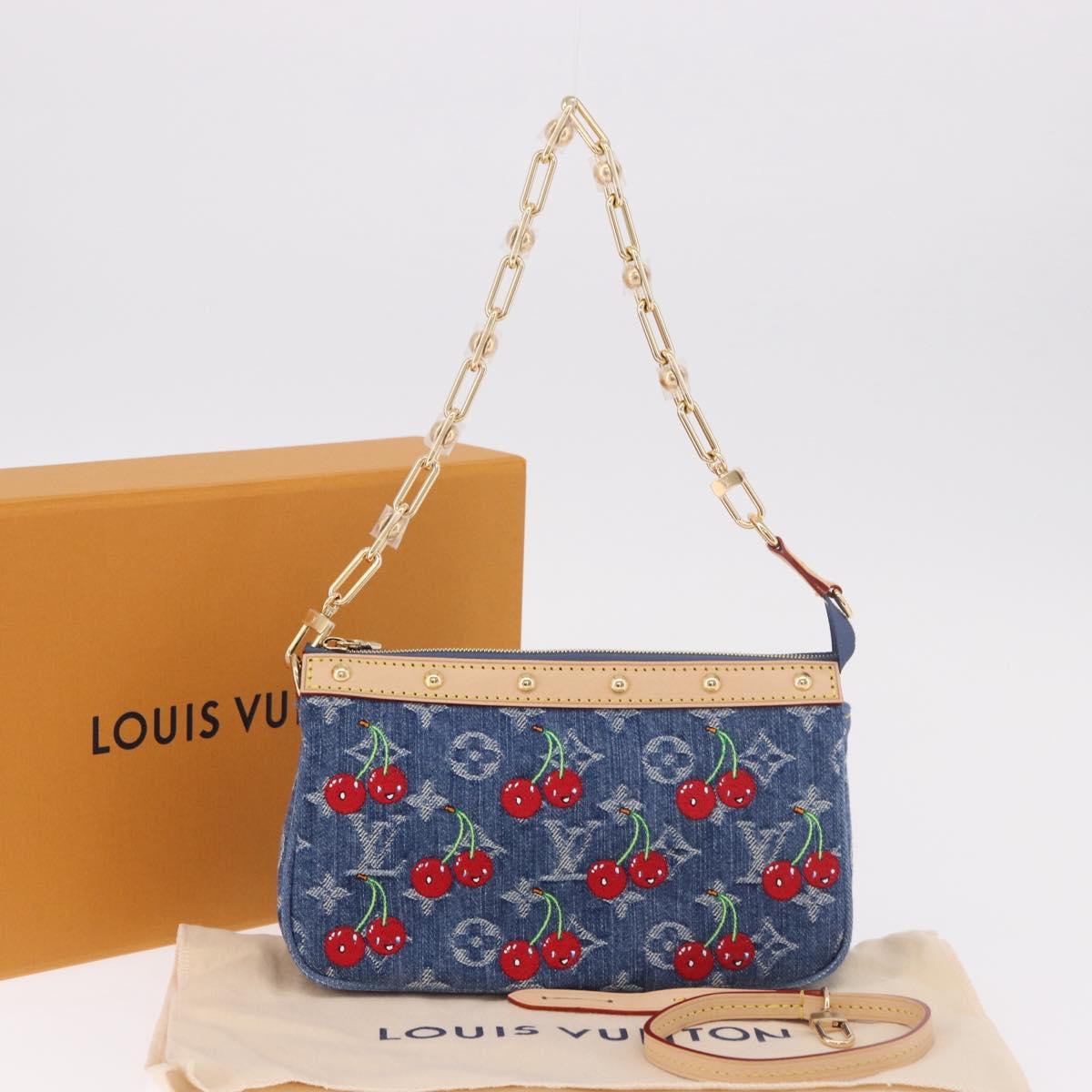 LOUIS VUITTON Monogram Denim Cherry Pochette Accessoires M13994 LV Auth 187483SM