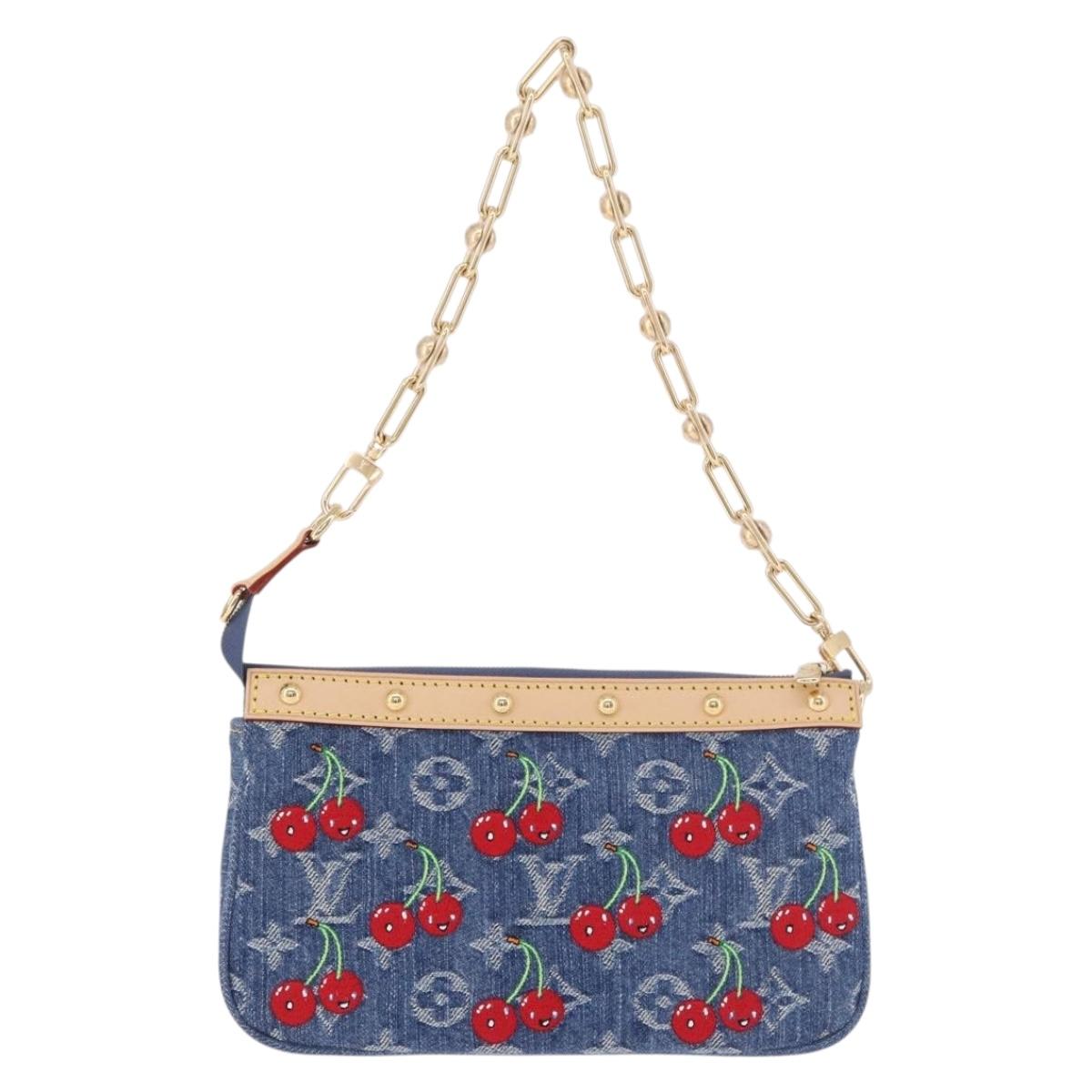 LOUIS VUITTON Monogram Denim Cherry Pochette Accessoires M13994 LV Auth 187483SM