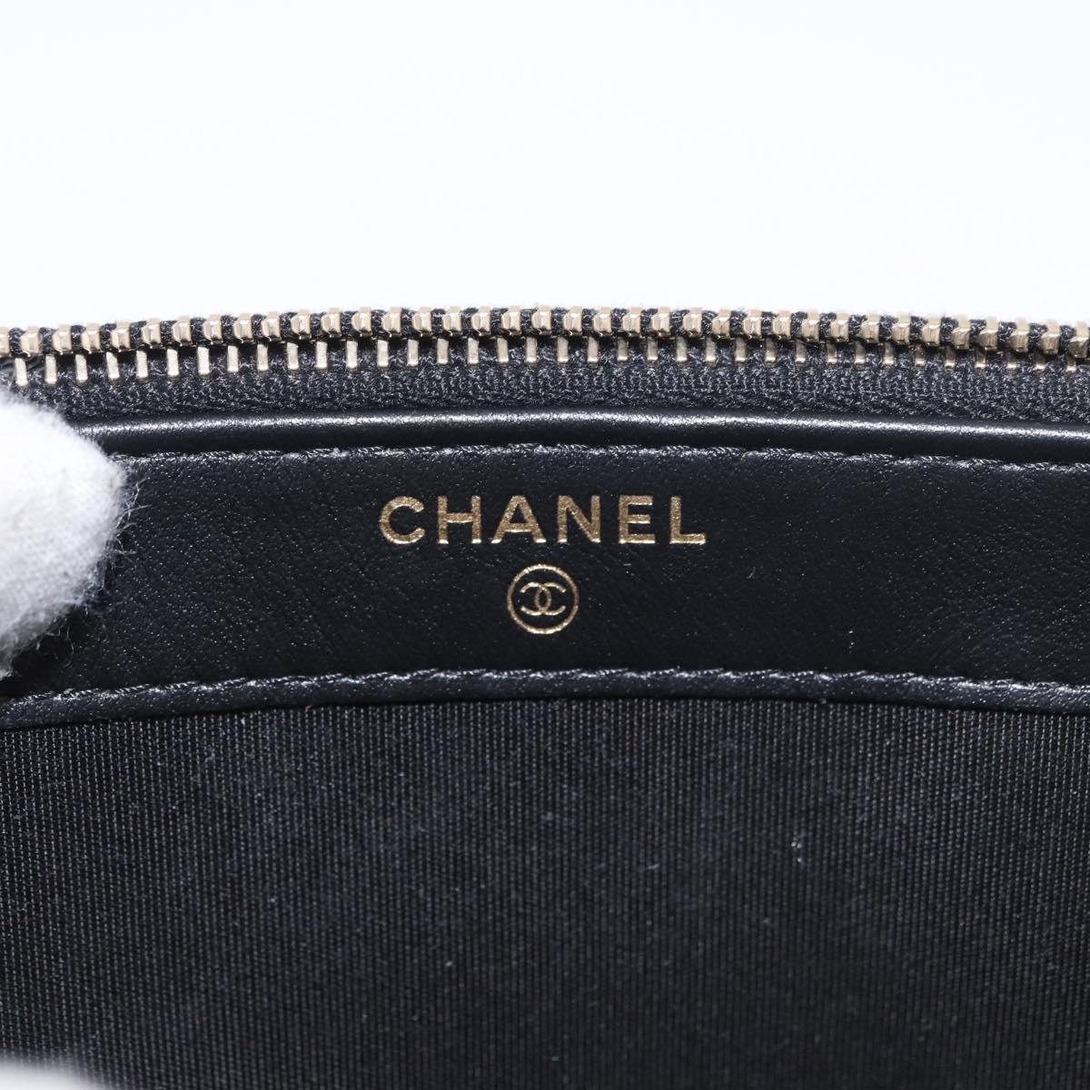 CHANEL Matelasse Chain Shoulder Bag Calf Skin Black Gold CC Auth 187491SAM