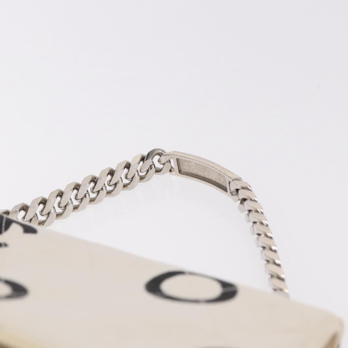 CHANEL Matelasse Chain Hand Bag Canvas White Silver CC Auth 187495V