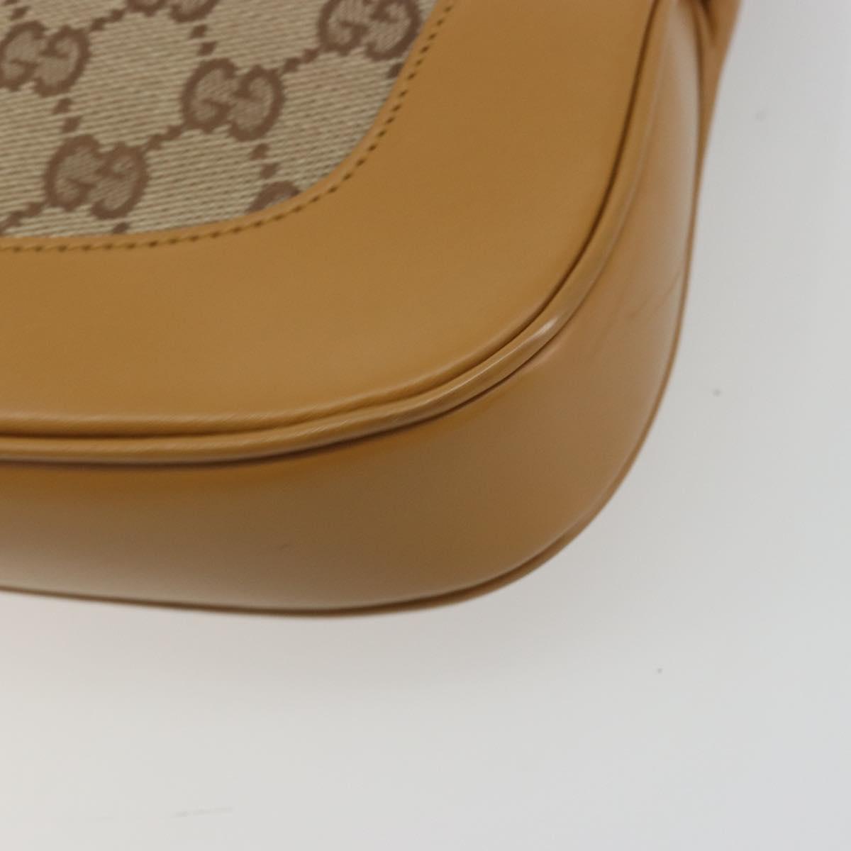 GUCCI GG Canvas Jackie Sherry Line Shoulder Bag Beige Gold 001 3306 Auth 187516V