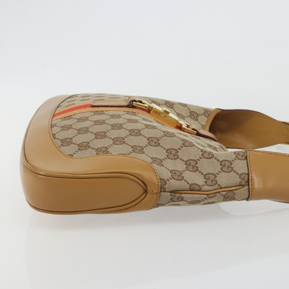 GUCCI GG Canvas Jackie Sherry Line Shoulder Bag Beige Gold 001 3306 Auth 187516V