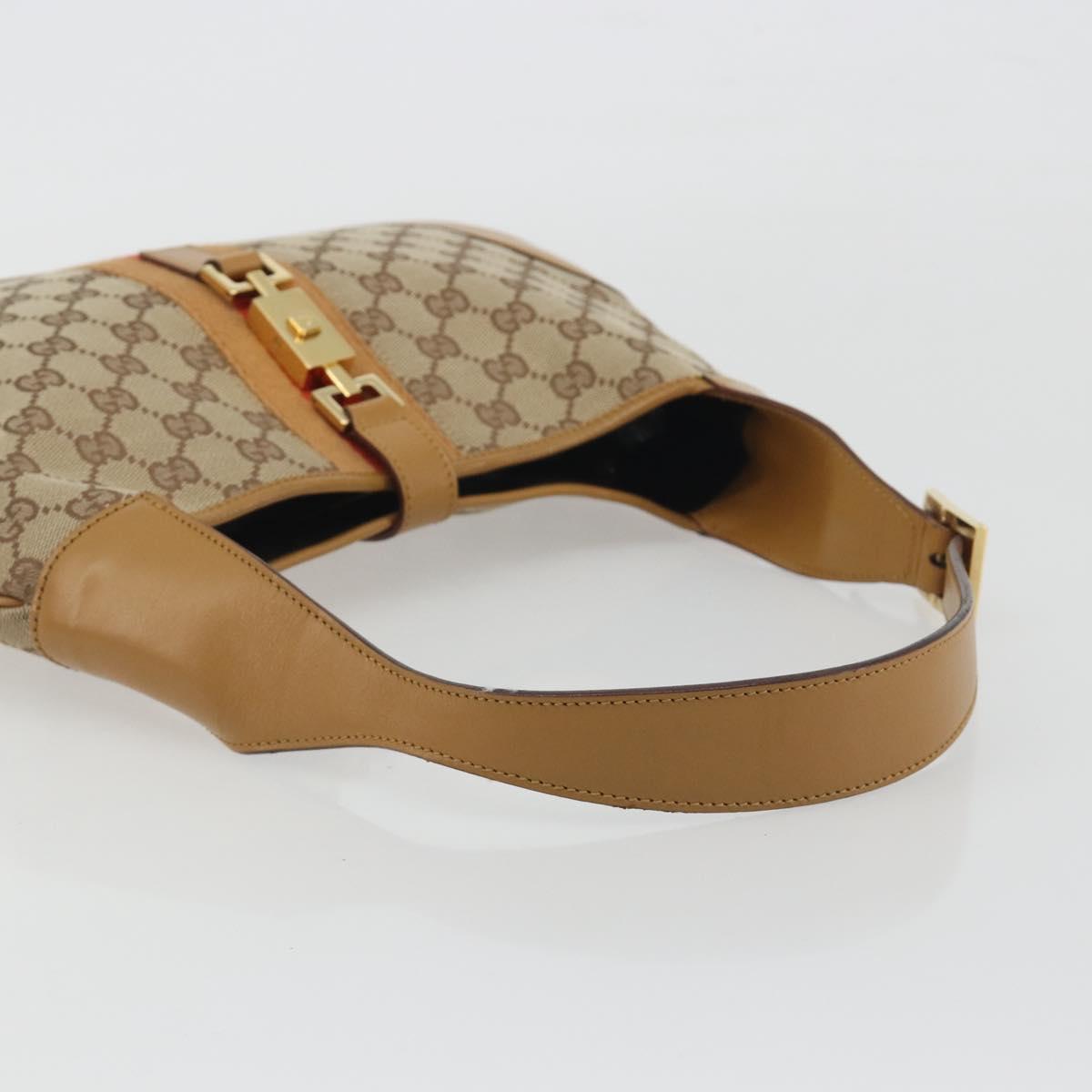 GUCCI GG Canvas Jackie Sherry Line Shoulder Bag Beige Gold 001 3306 Auth 187516V