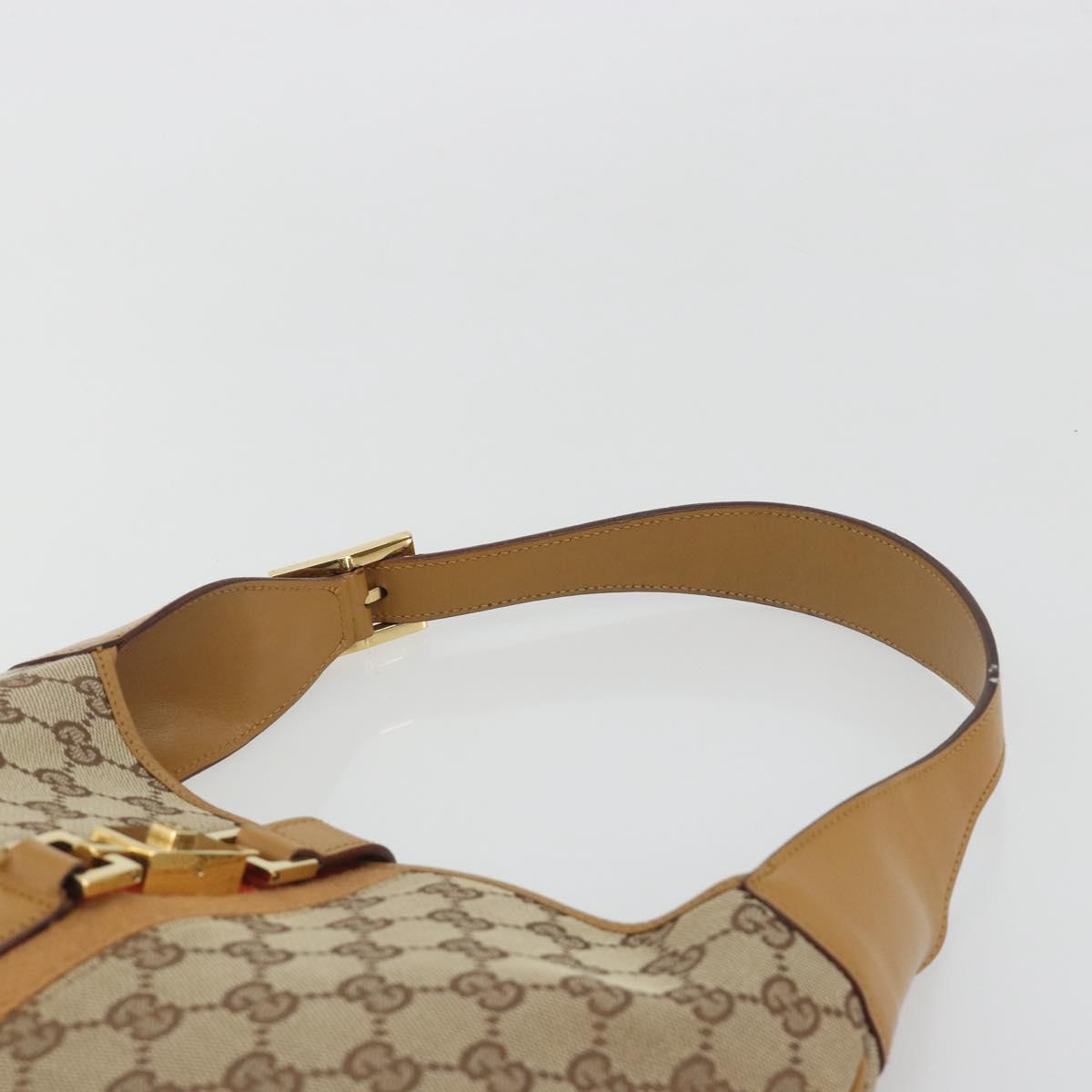 GUCCI GG Canvas Jackie Sherry Line Shoulder Bag Beige Gold 001 3306 Auth 187516V