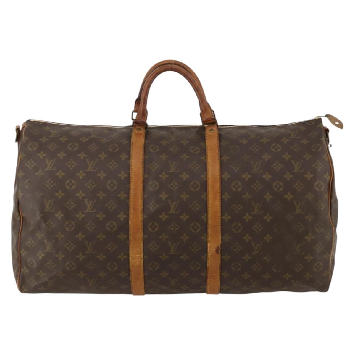 LOUIS VUITTON Monogram Keepall Bandouliere 60 Boston Bag M41412 LV Auth 187517