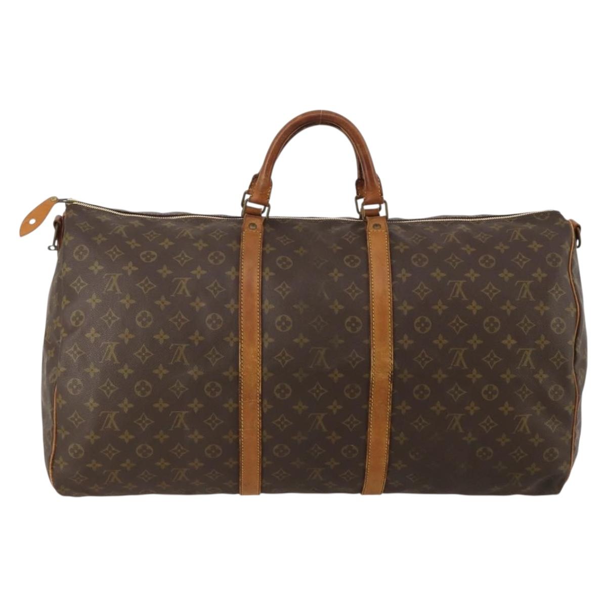 LOUIS VUITTON Monogram Keepall Bandouliere 60 Boston Bag M41412 LV Auth 187517