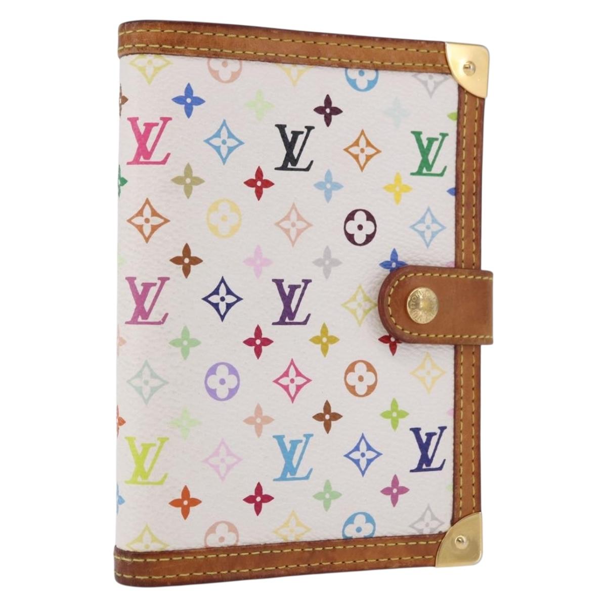 LOUIS VUITTON Monogram Multicolor Agenda PM Cover White R21074 LV Auth 187520