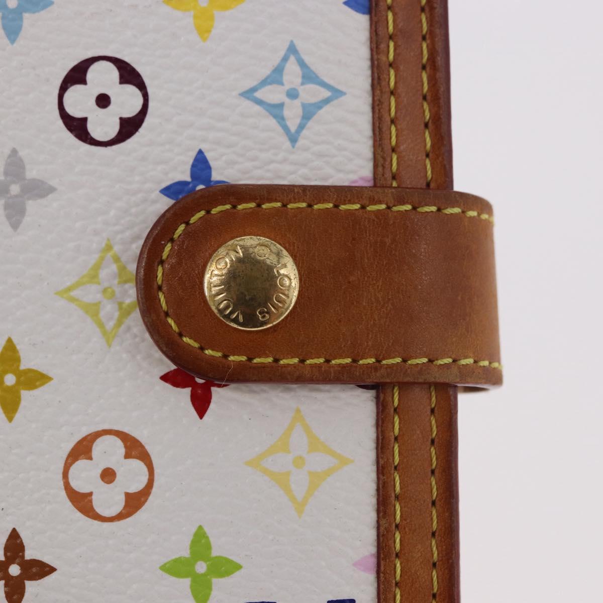 LOUIS VUITTON Monogram Multicolor Agenda PM Cover White R21074 LV Auth 187520