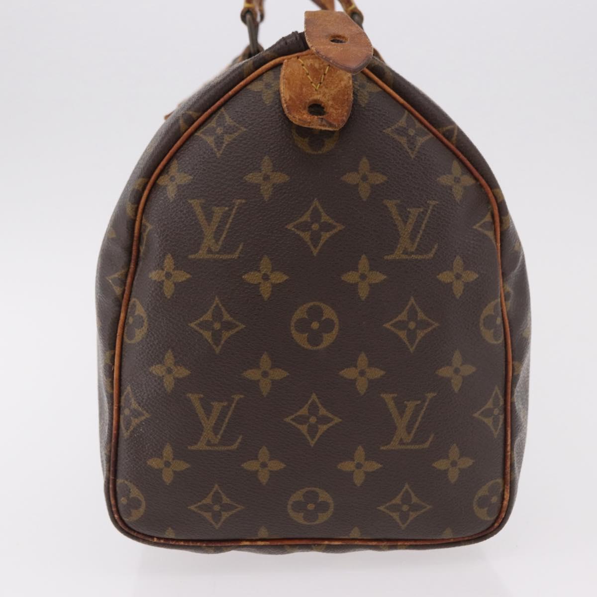 LOUIS VUITTON Monogram Speedy 30 Hand Bag M41526 LV Auth 187523