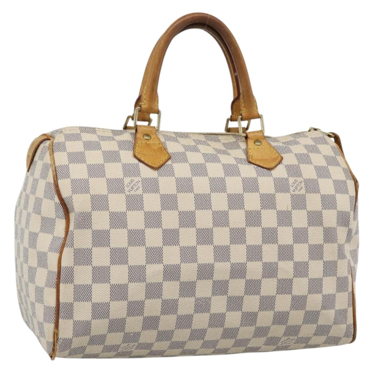 LOUIS VUITTON Damier Azur Speedy 30 Hand Bag N41533 LV Auth 187525