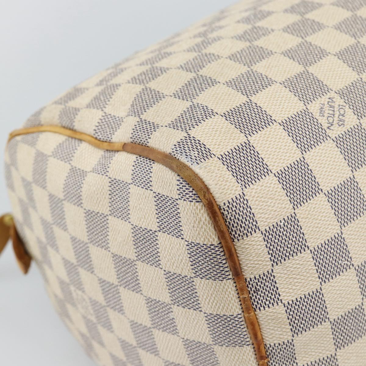 LOUIS VUITTON Damier Azur Speedy 30 Hand Bag N41533 LV Auth 187525