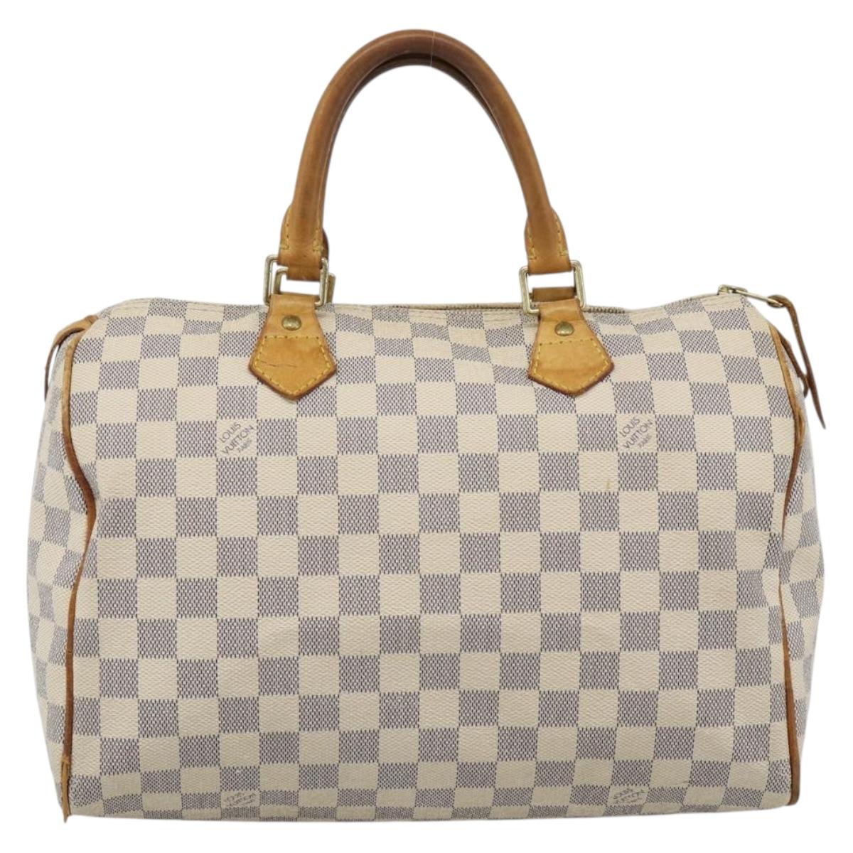 LOUIS VUITTON Damier Azur Speedy 30 Hand Bag N41533 LV Auth 187525